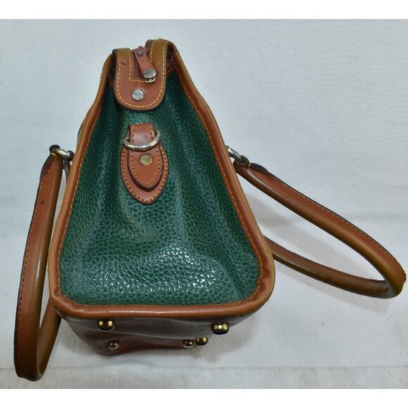 Dooney & Bourke VTG Classic Satchel Small Bag Purse Forest Green No Strap -Flaws - Picture 9 of 15
